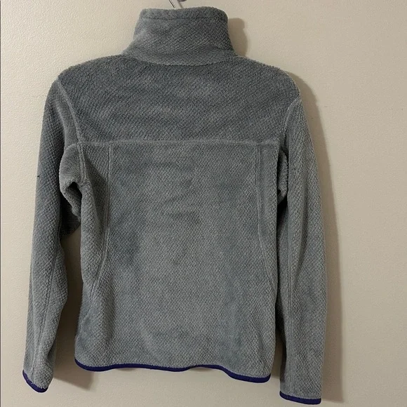 Patagonia Womens Re-Tool Snap-T Fleece Pullover Jacket Sz Small Gray & Purple - Picture 4 of 11